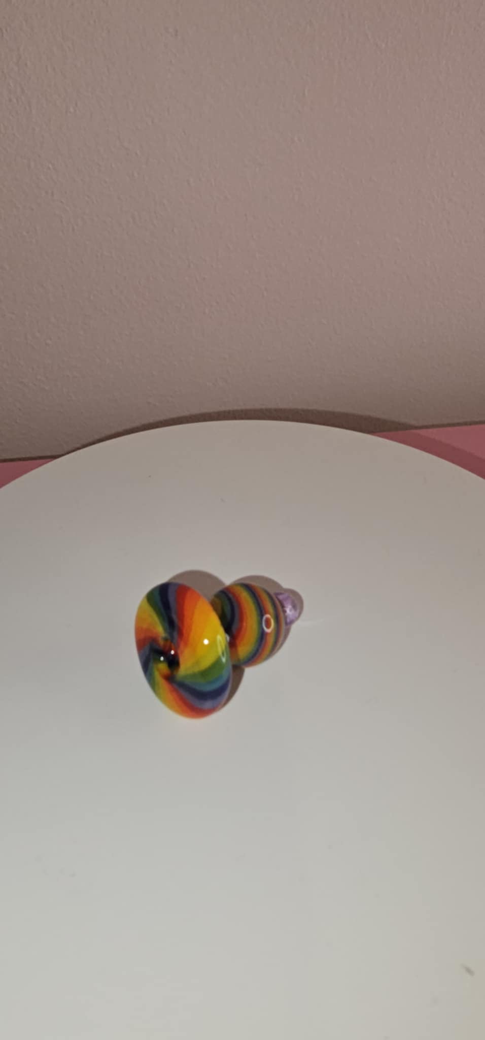 Padd Glass Bubble Cap Rainbow Swirl