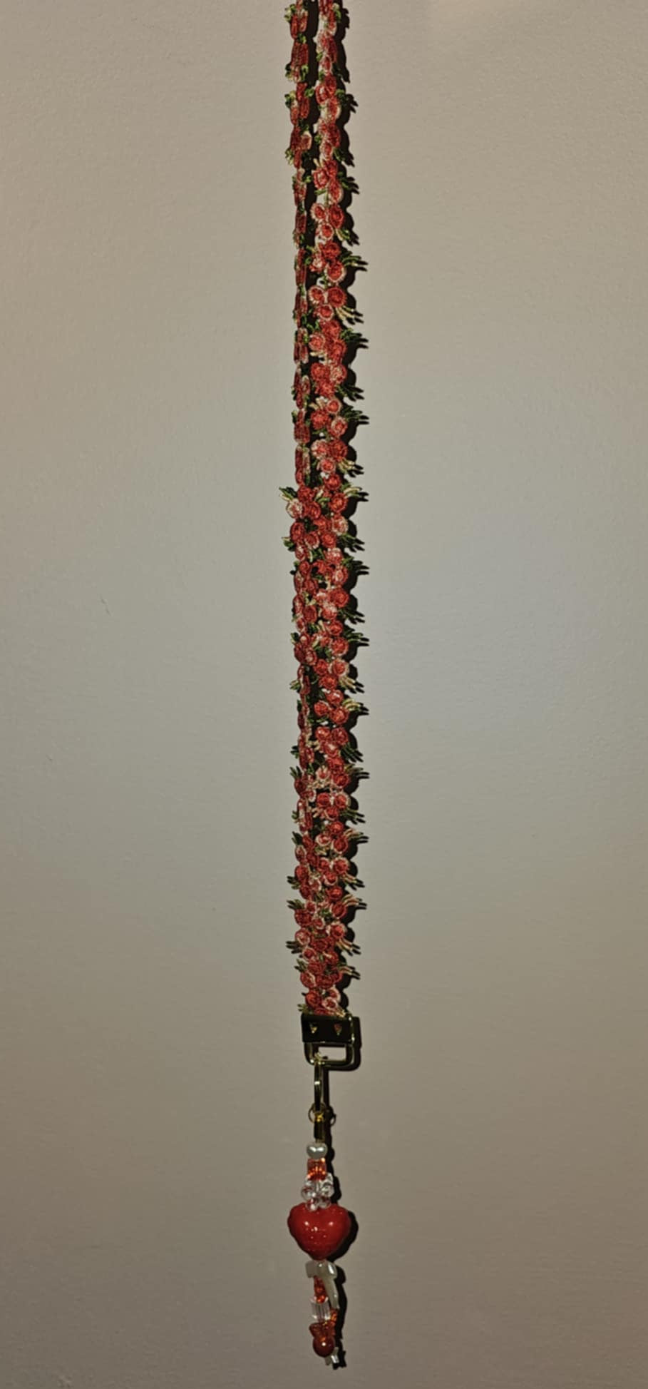 Floral Lanyard - Red