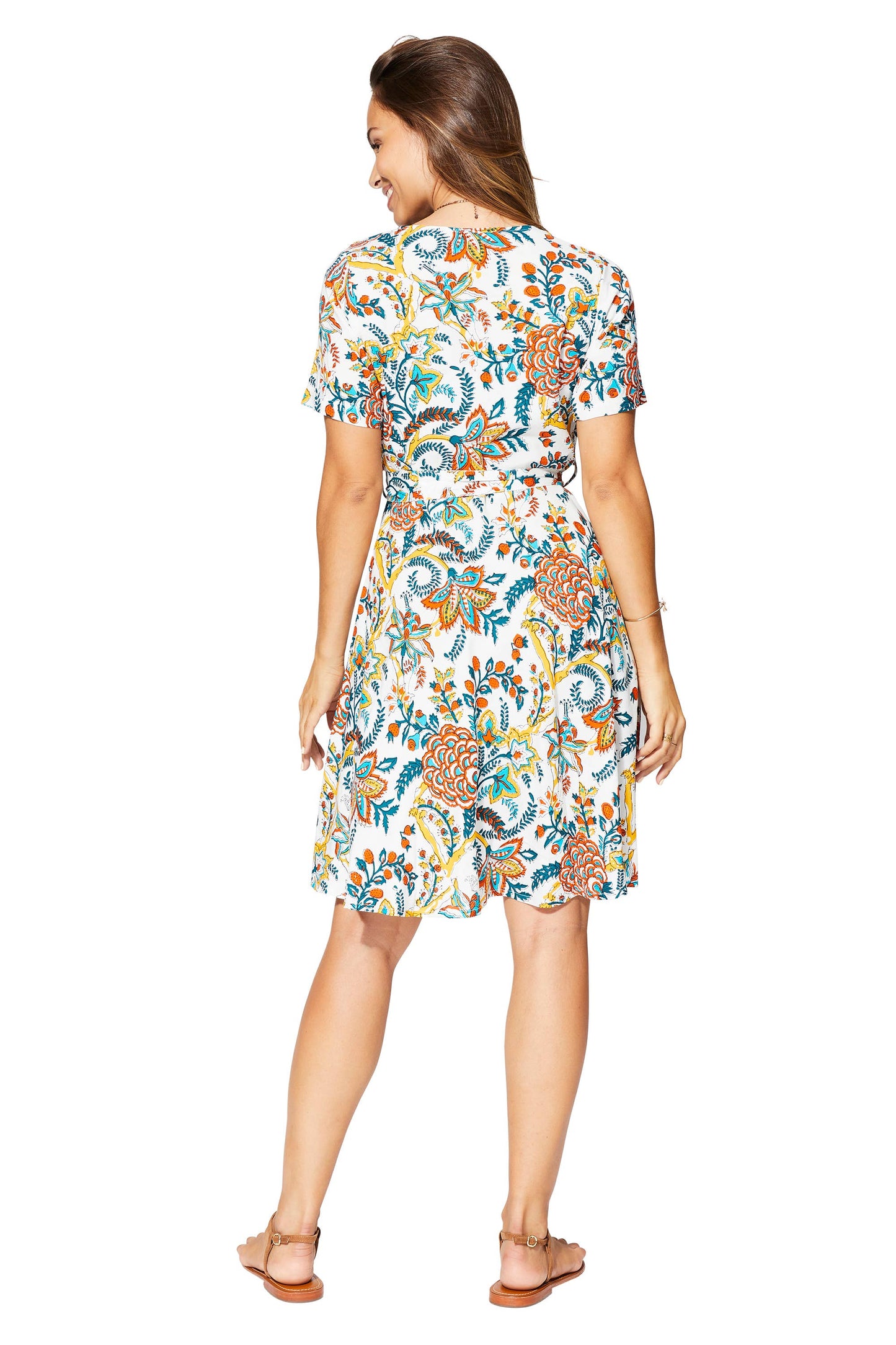 SHORT SLEEVE SUMMER DRESS ROV0120A: L/XL