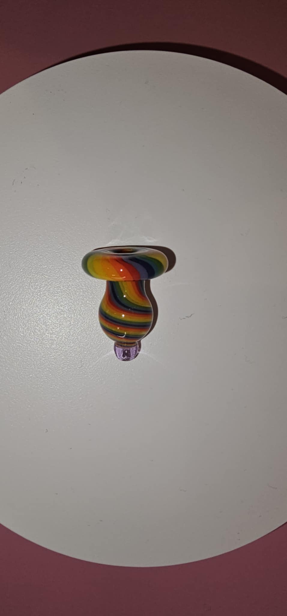 Padd Glass Bubble Cap Rainbow Swirl