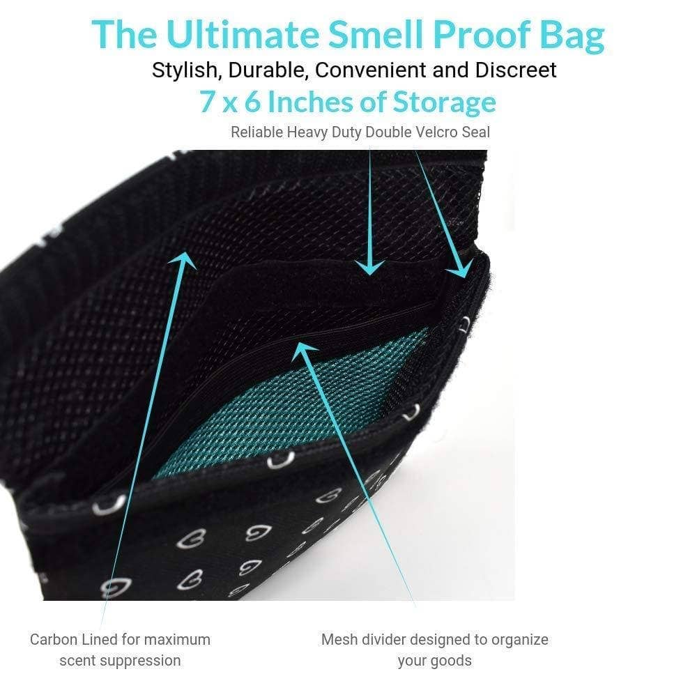 Formline x HarperLynn Smell Proof Bag - Premium Odor Proof Travel Pouch with Mesh Divider