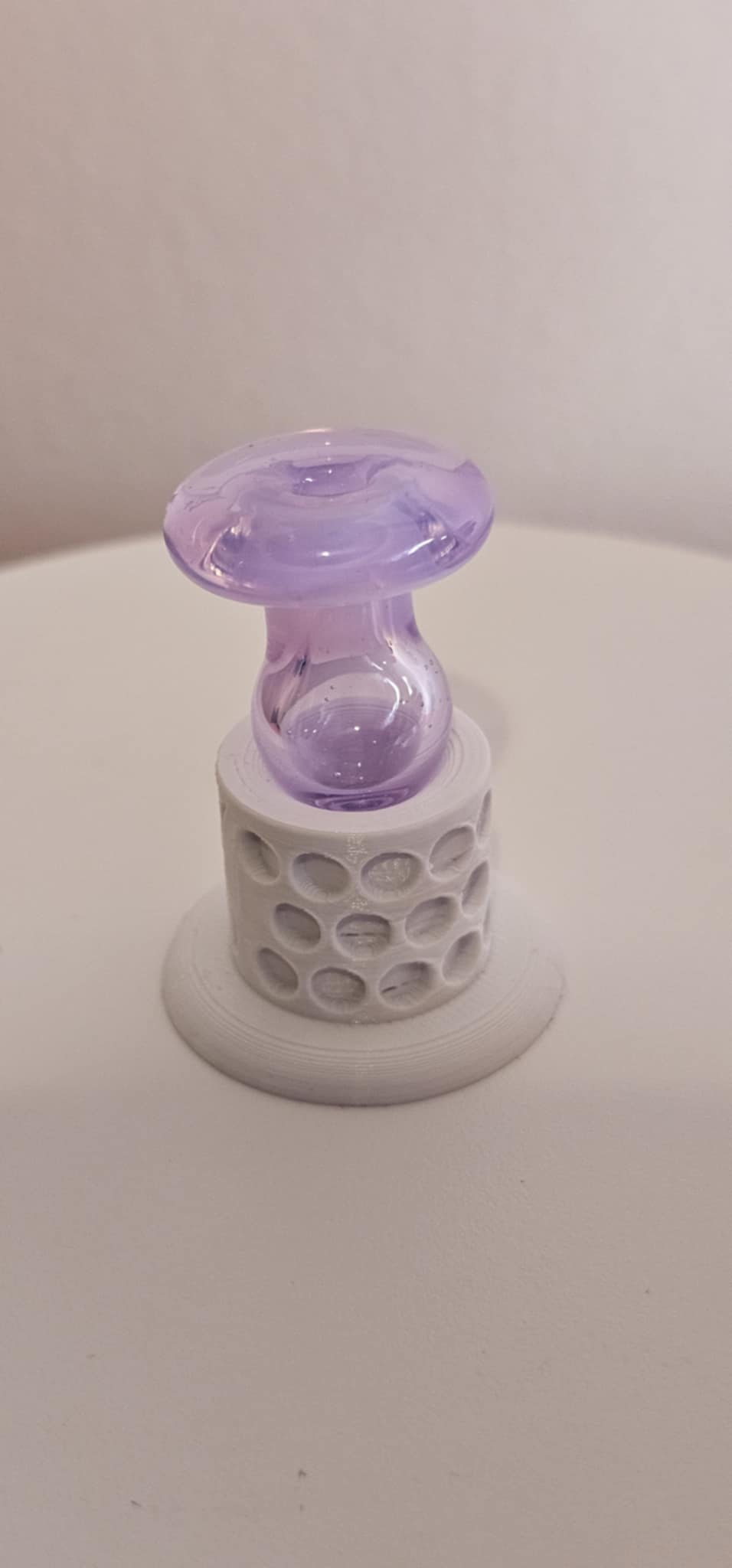 Aesthetic purple glass dabbing accessory by Padd Glass, designed for maximum vapor production and flavor