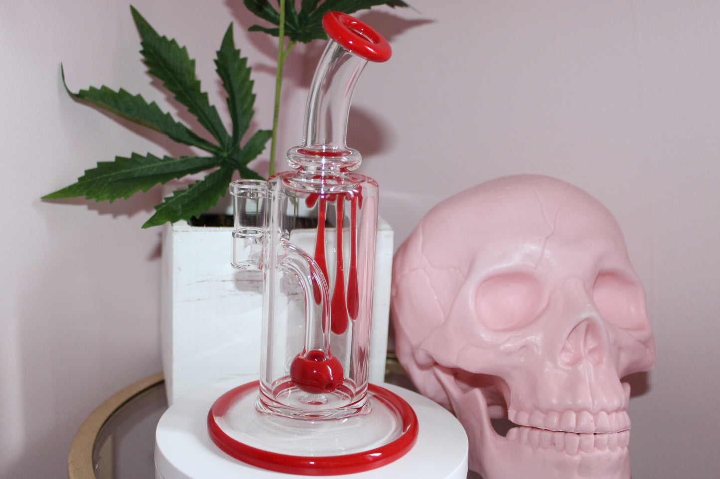 Uzzi Glass Drip Jammer Two Hole Perc - Red