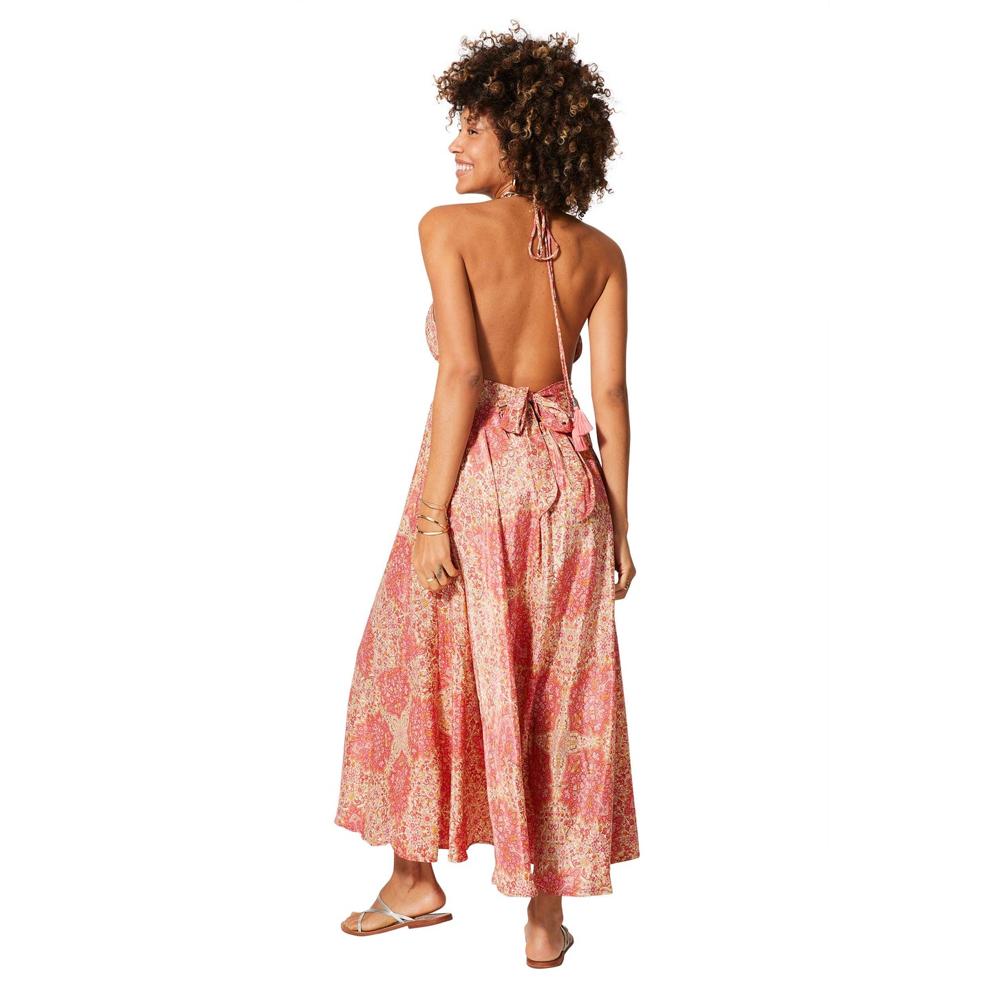 LONG SLEEVELESS SUMMER DRESS MCMAXI0639B: UNIQUE