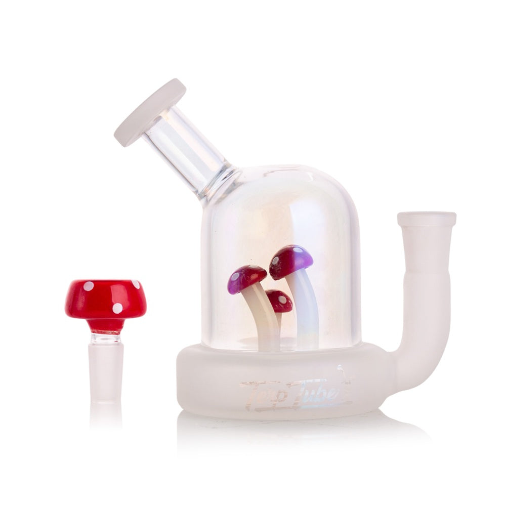 Terp Tube- Mushroom Rig with Matching Shroom Slide-Red