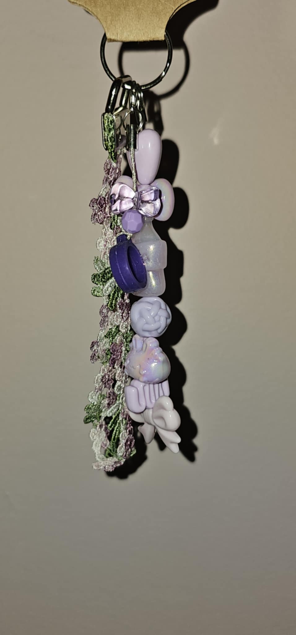 Floral Lanyard Wristlet - Purple