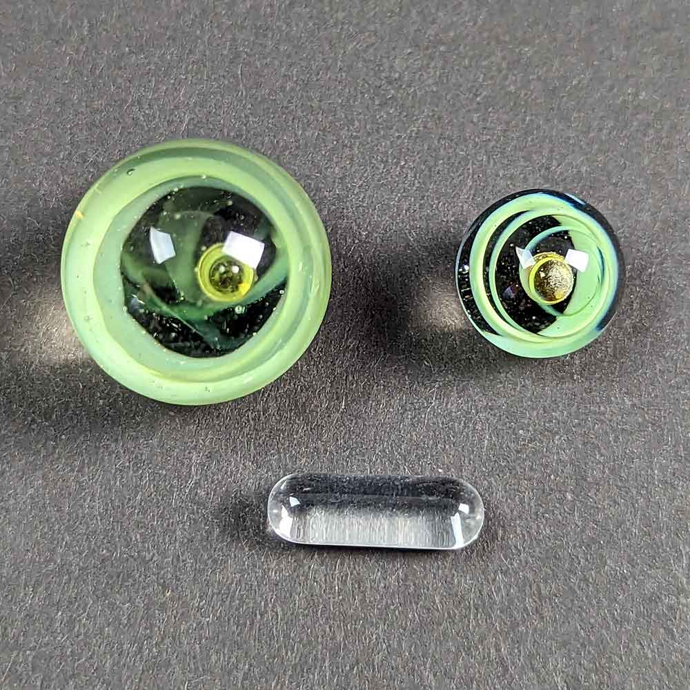 Yo Dabba- Terp Slurp Marble Set- Green + display stand