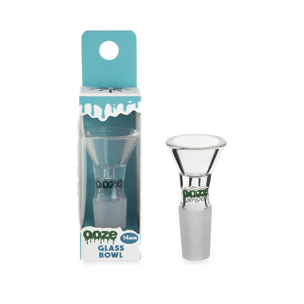Quartz bowl for bong Ooze 14mm male showing heat-resistant glass design for better flavor and replacement use