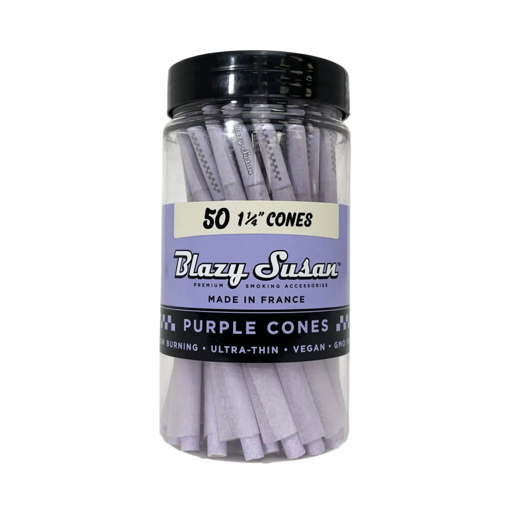 Purple Paper Cones- Standard 1 1/4", 50 Ct Cones