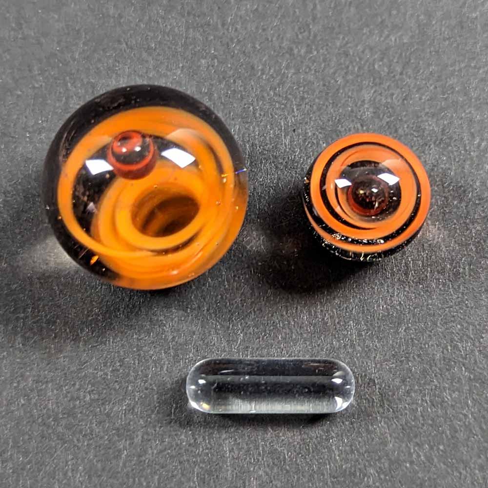 Yo Dabba- Terp Slurp Marble Set- Red+ display stand