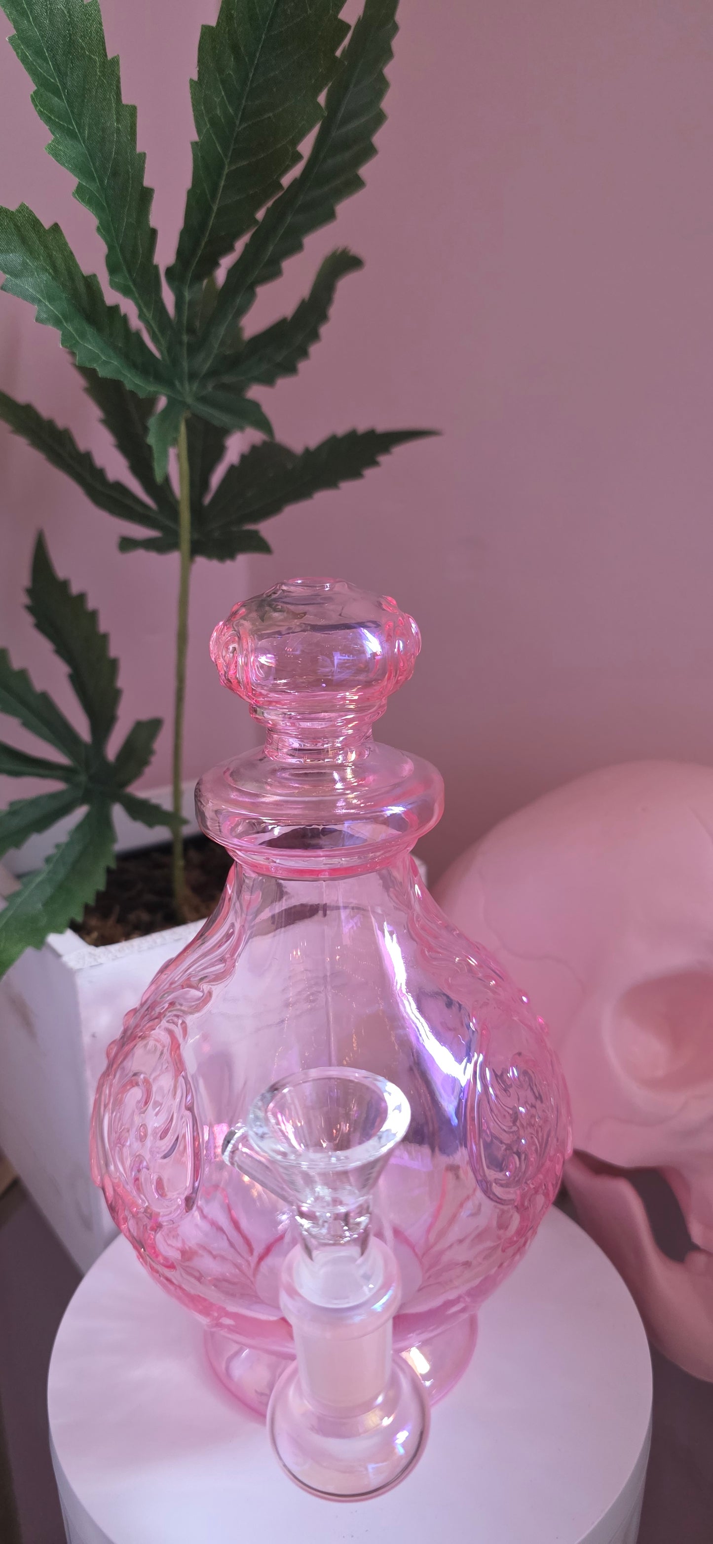 Pink Purfume Bottle Bong