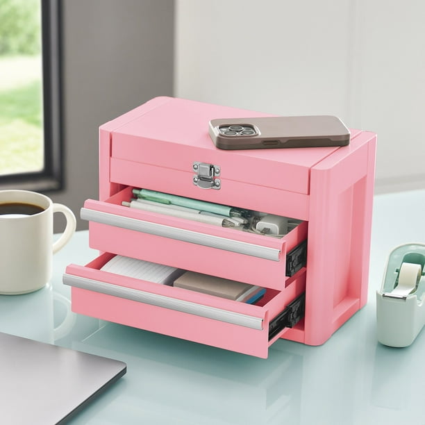 Pink 2 Drawer Mini Toolbox