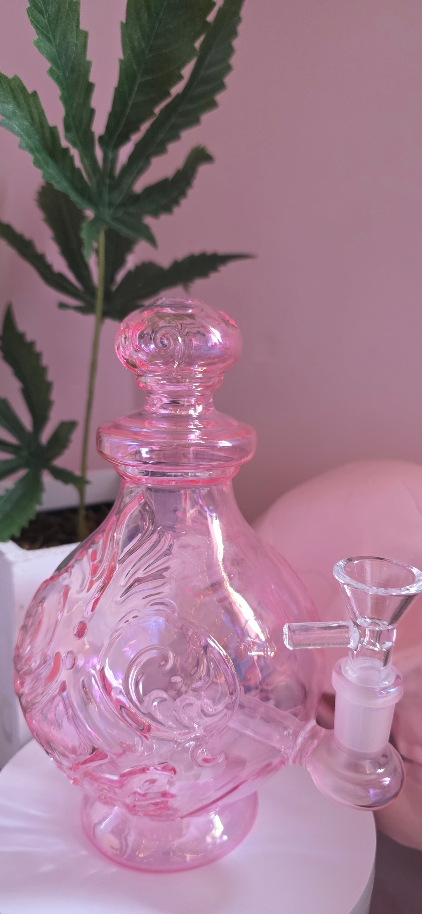 Pink Perfume Bottle Bong