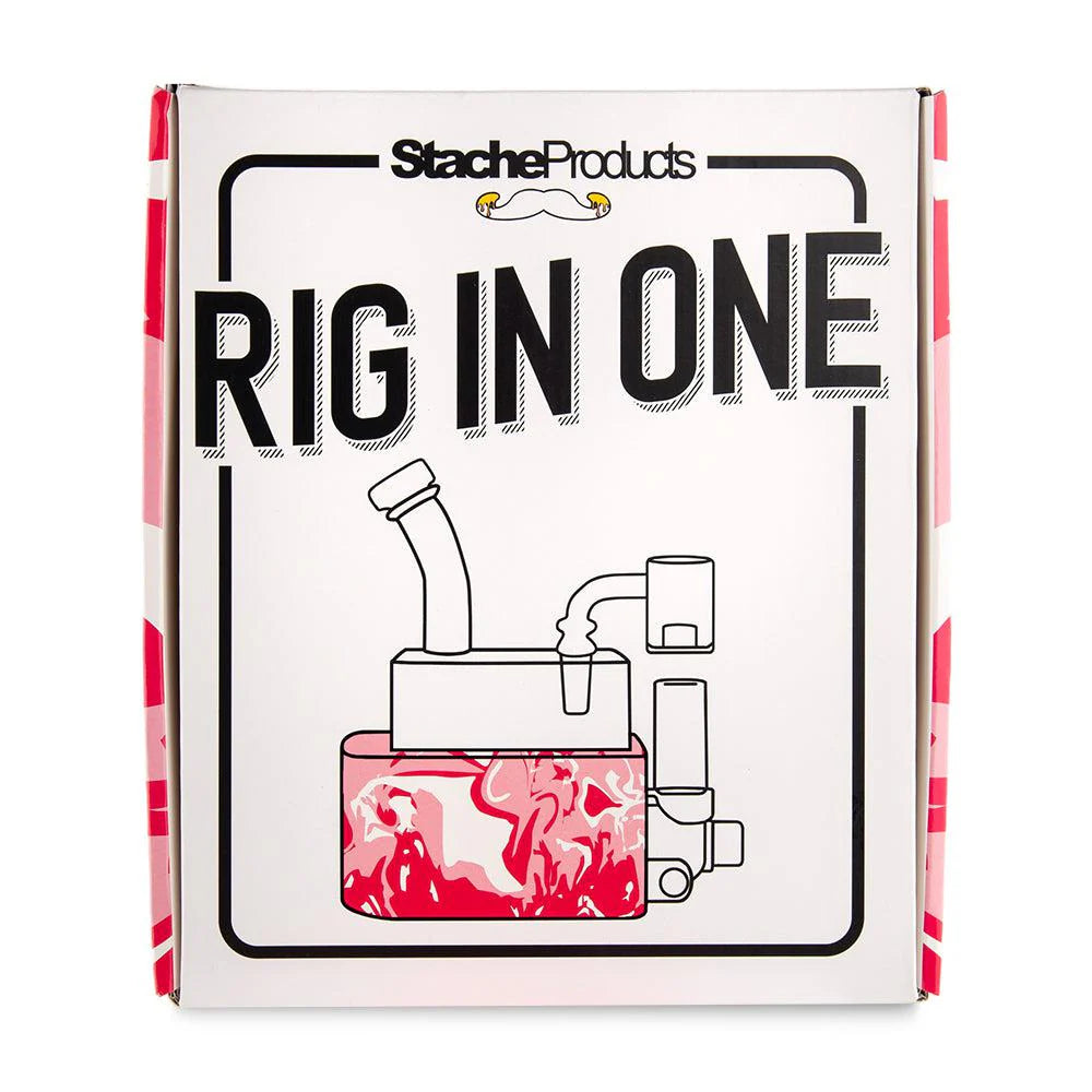 Stache Rio Dab Rig with Butane Torch Kit – Tie Dye Mix - Pink Mix