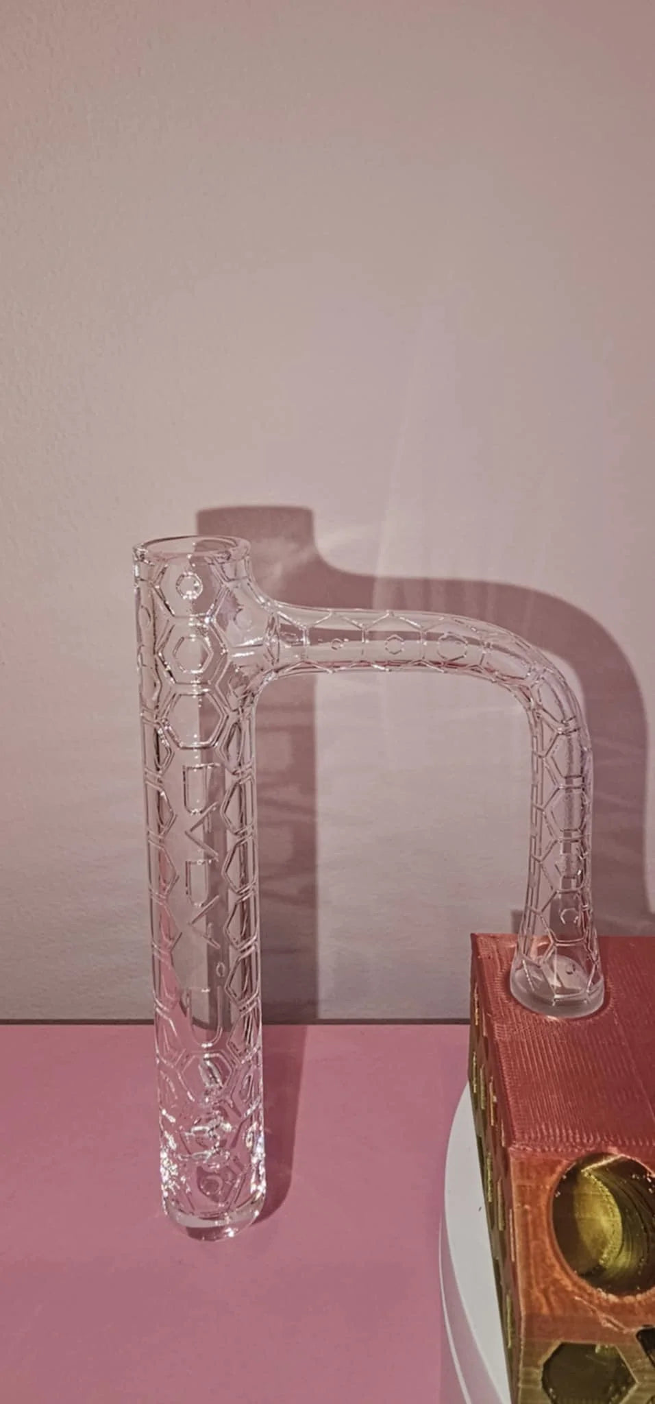 XL etched bucket banger 14mm quartz used for dabbing concentrates with deep bucket design and etched surface for better heat control