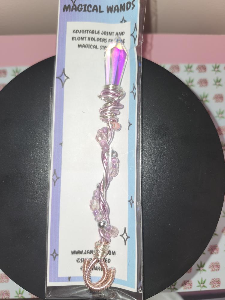 Handcrafted fairy wire wand joint holder with intricate wire wrapping detail — Best Buds Puff Palace