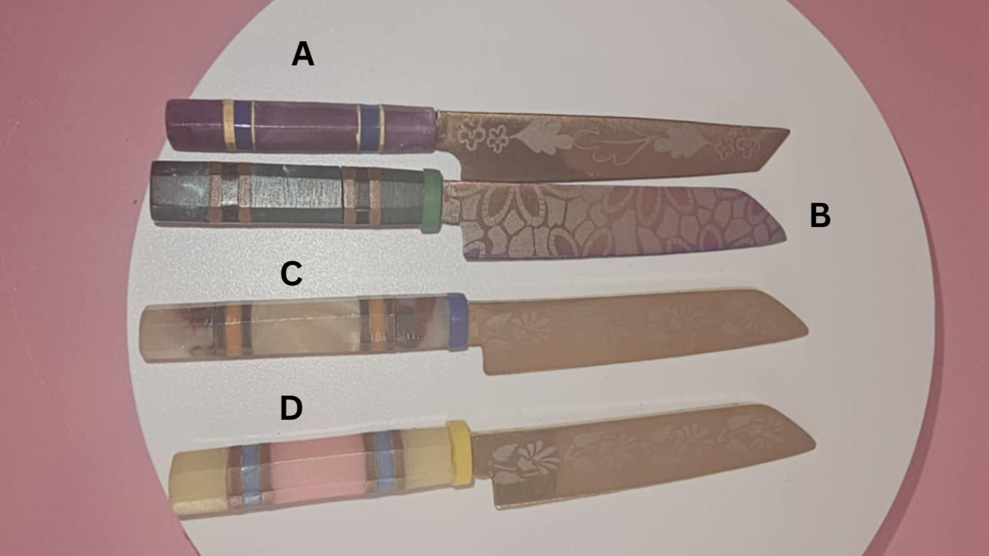 10 inch damascus dab sword for precise wax concentrate handling