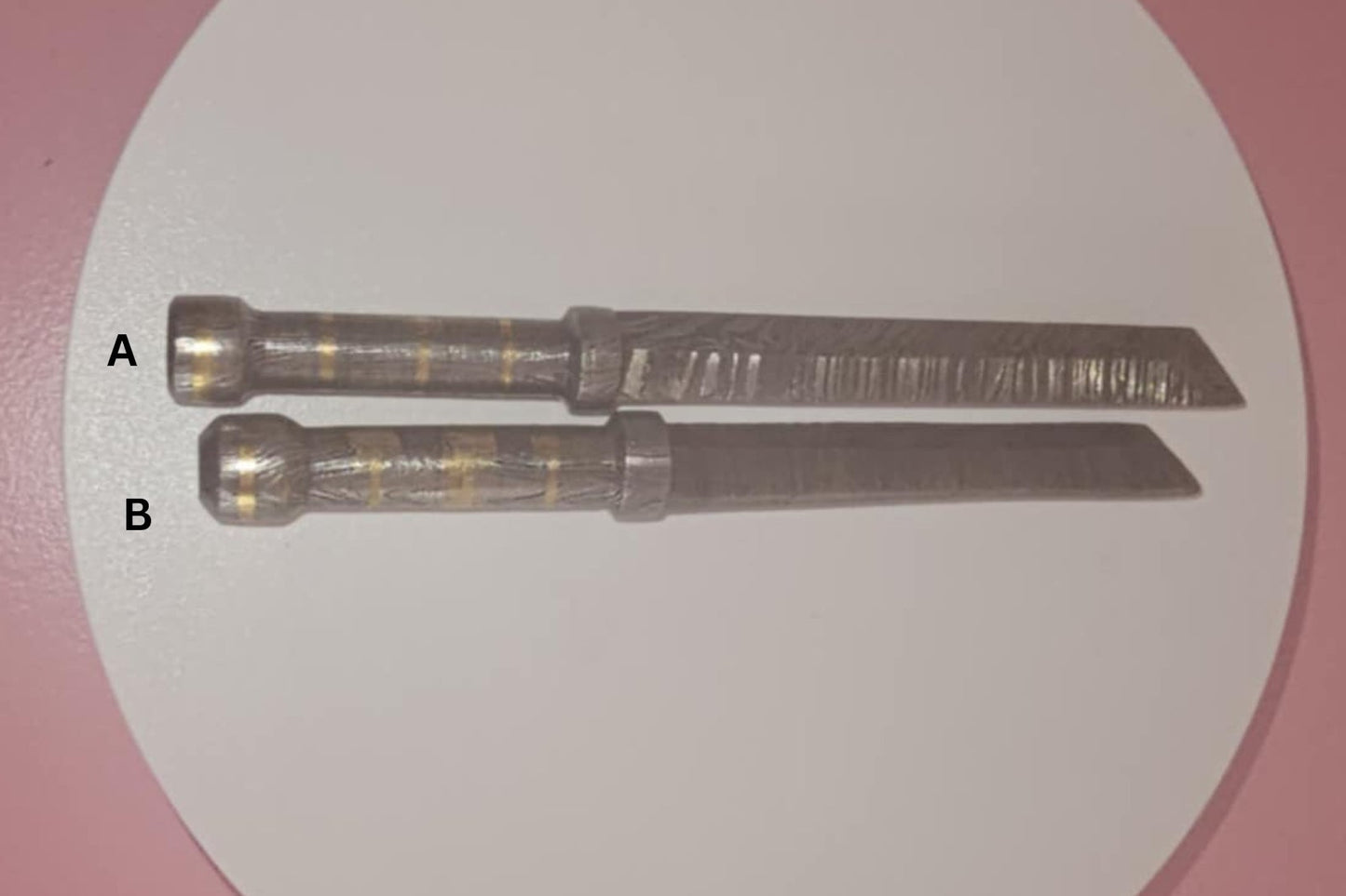 12 inch damascus dab sword for easy wax concentrate handling