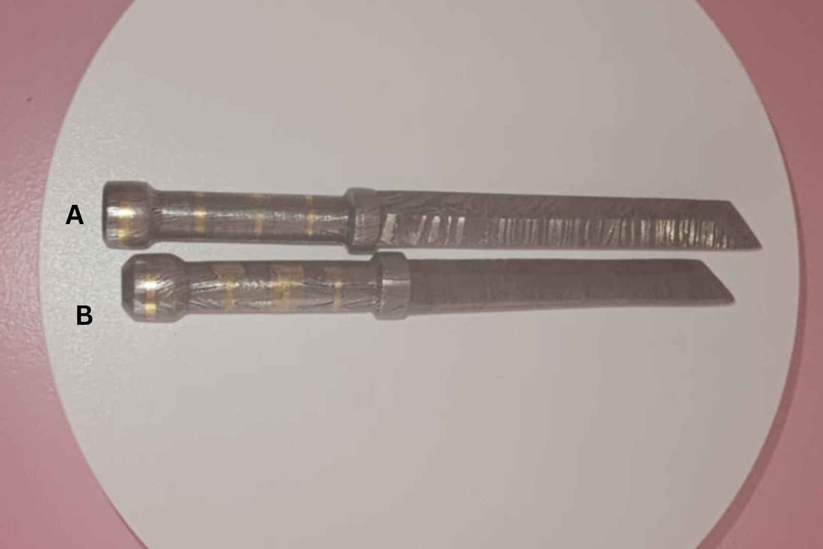 12 inch damascus dab sword for easy wax concentrate handling