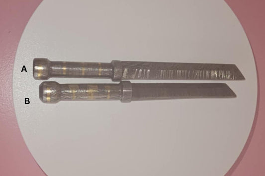 12 inch damascus dab sword for easy wax concentrate handling