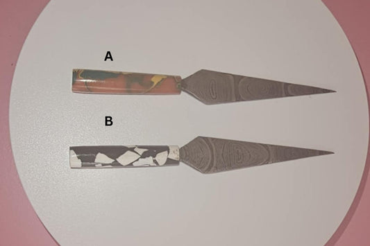 13 inch damascus dab sword for controlled wax concentrate handling