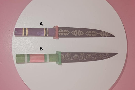14 inch damascus dab sword for precise wax concentrate handling