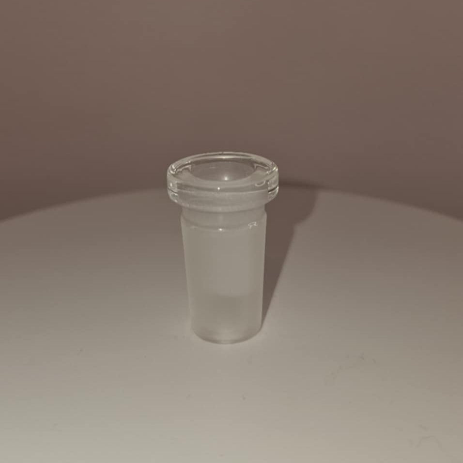 19mm Male to 14mm Female Glass Joint Converter shown in Ghost Lime finish displaying full glass adapter shape and joint openings