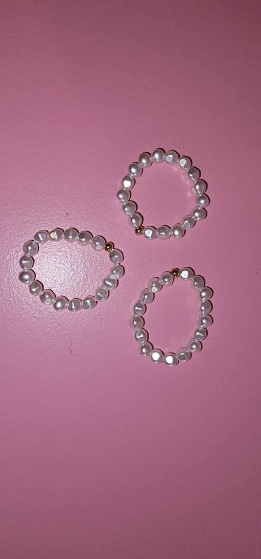 Pearly Beaded Ring