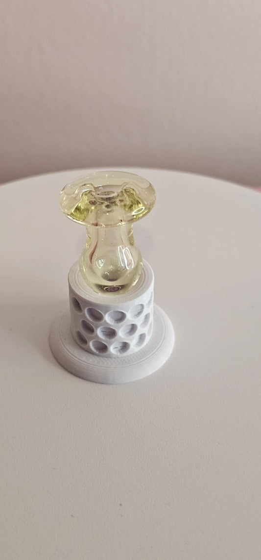 Padd Glass Bubble Cap - Translucent Yellow with Lavender tip