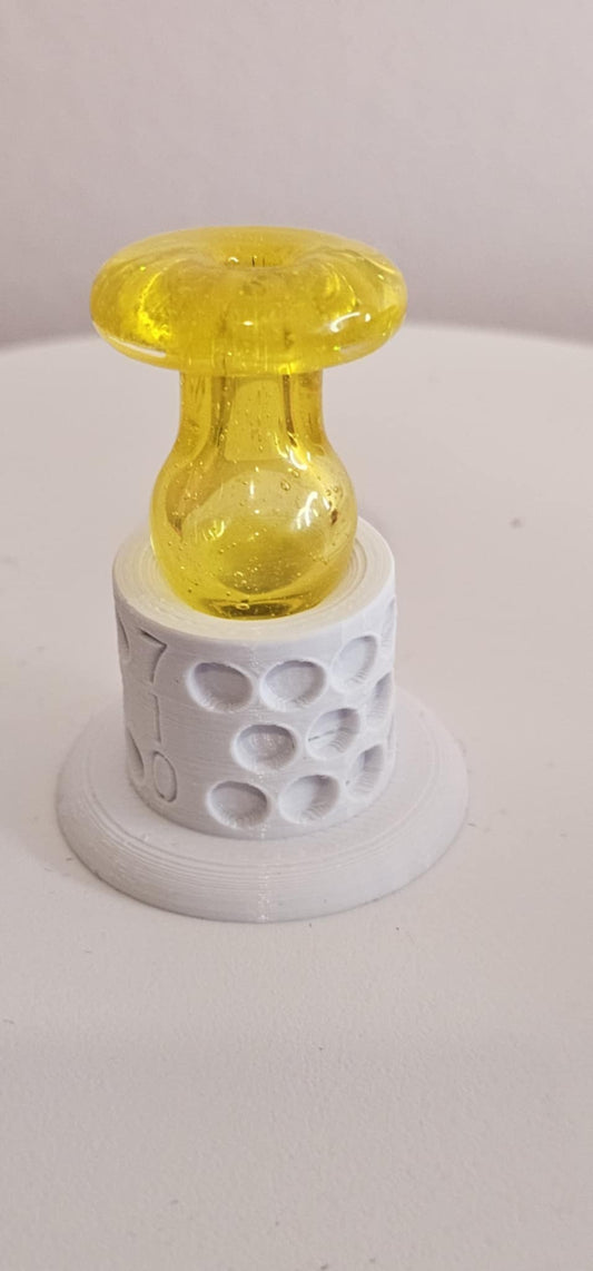 Padd Glass Bubble Cap - Yellow with Lavender Tip