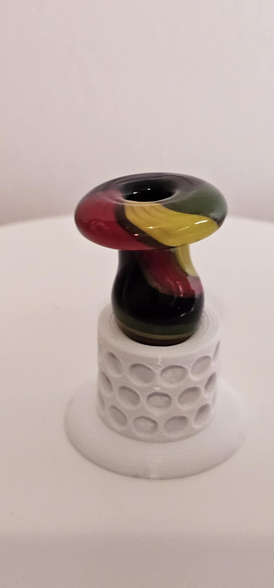 Padd Glass Bubble Cap -  Green, Black, Yellow, Red Swirl