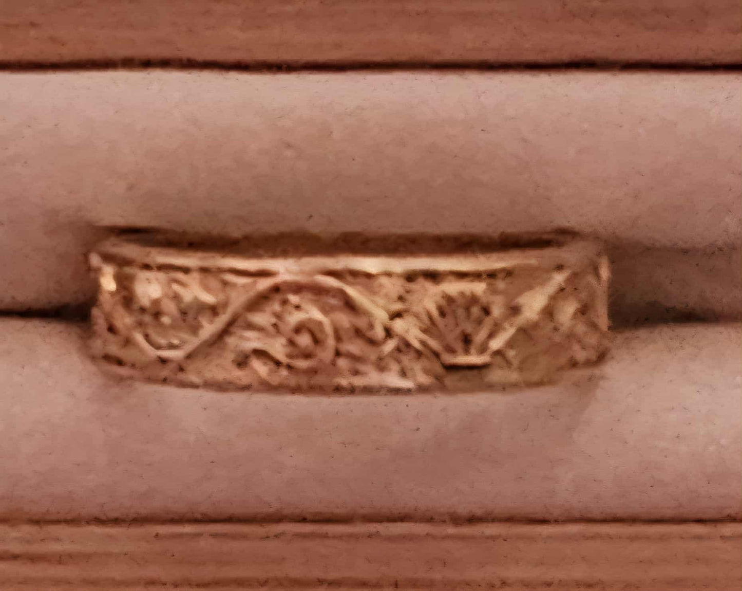 engraved shell ring