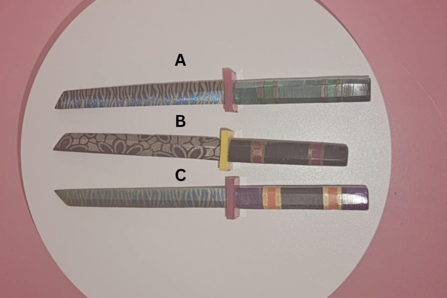 8 inch damascus dab sword for easy wax concentrate handling