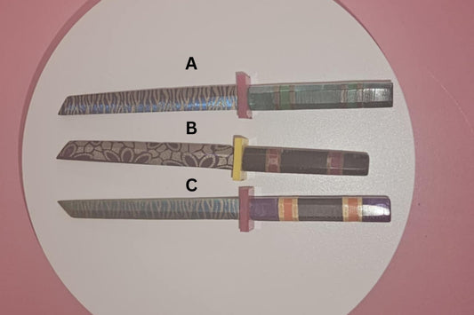 8 inch damascus dab sword for easy wax concentrate handling