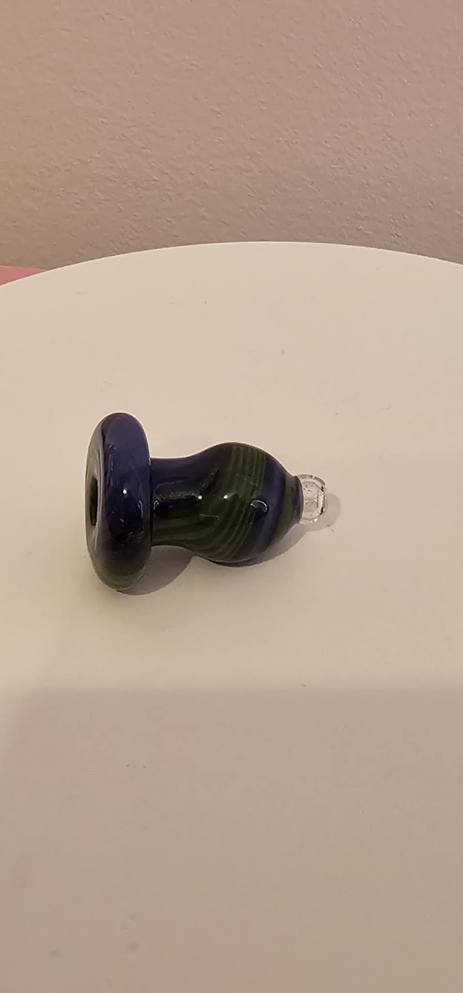 Padd Glass Bubble Cap - Blue, Green Swirl