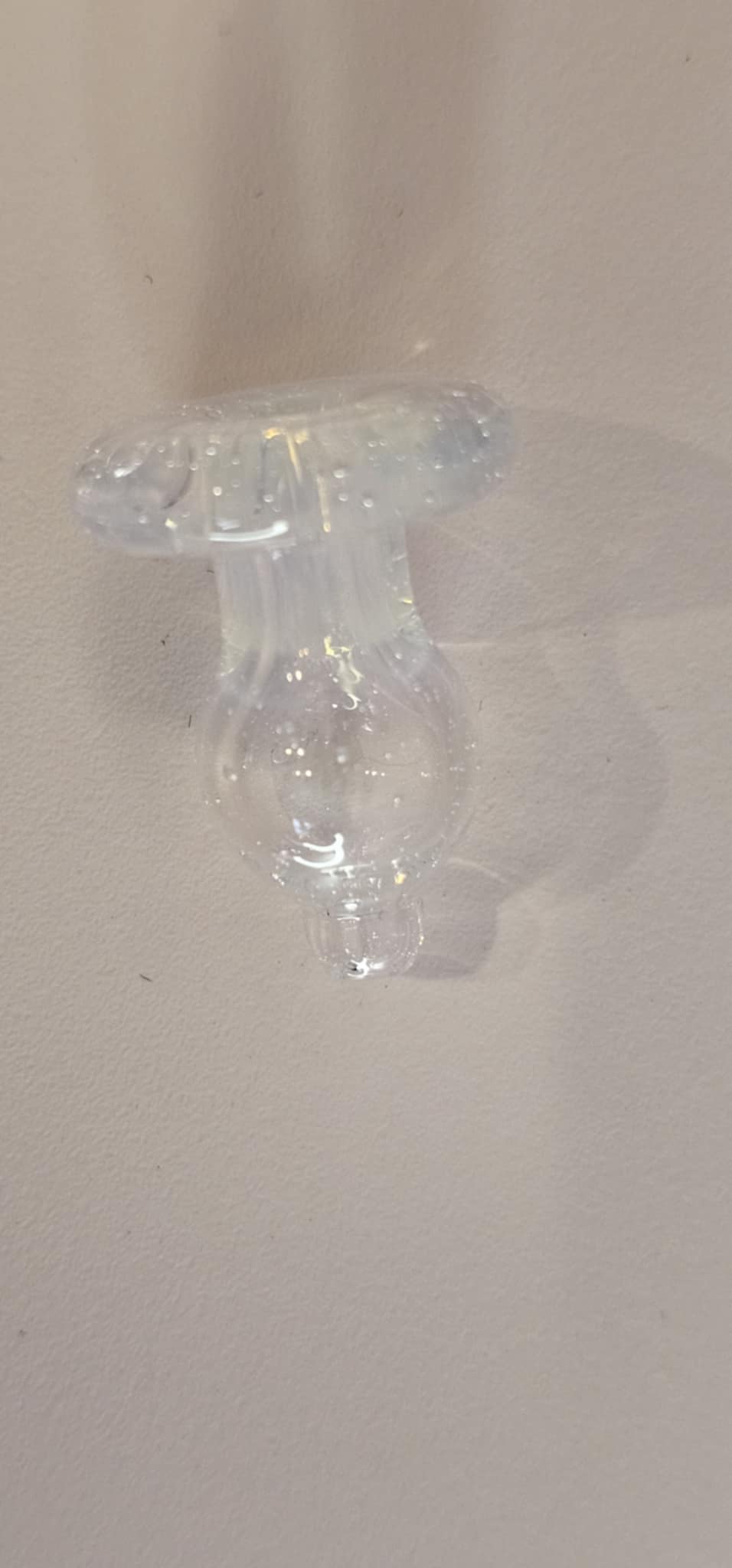 Ghost clear bubble cap optimizing low-temp dabbing flavor