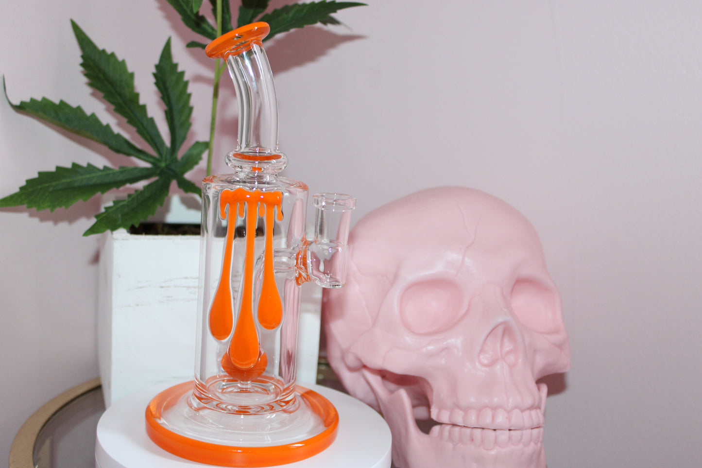 Uzzi Glass Drip Jammer Two Hole Perc - Orange