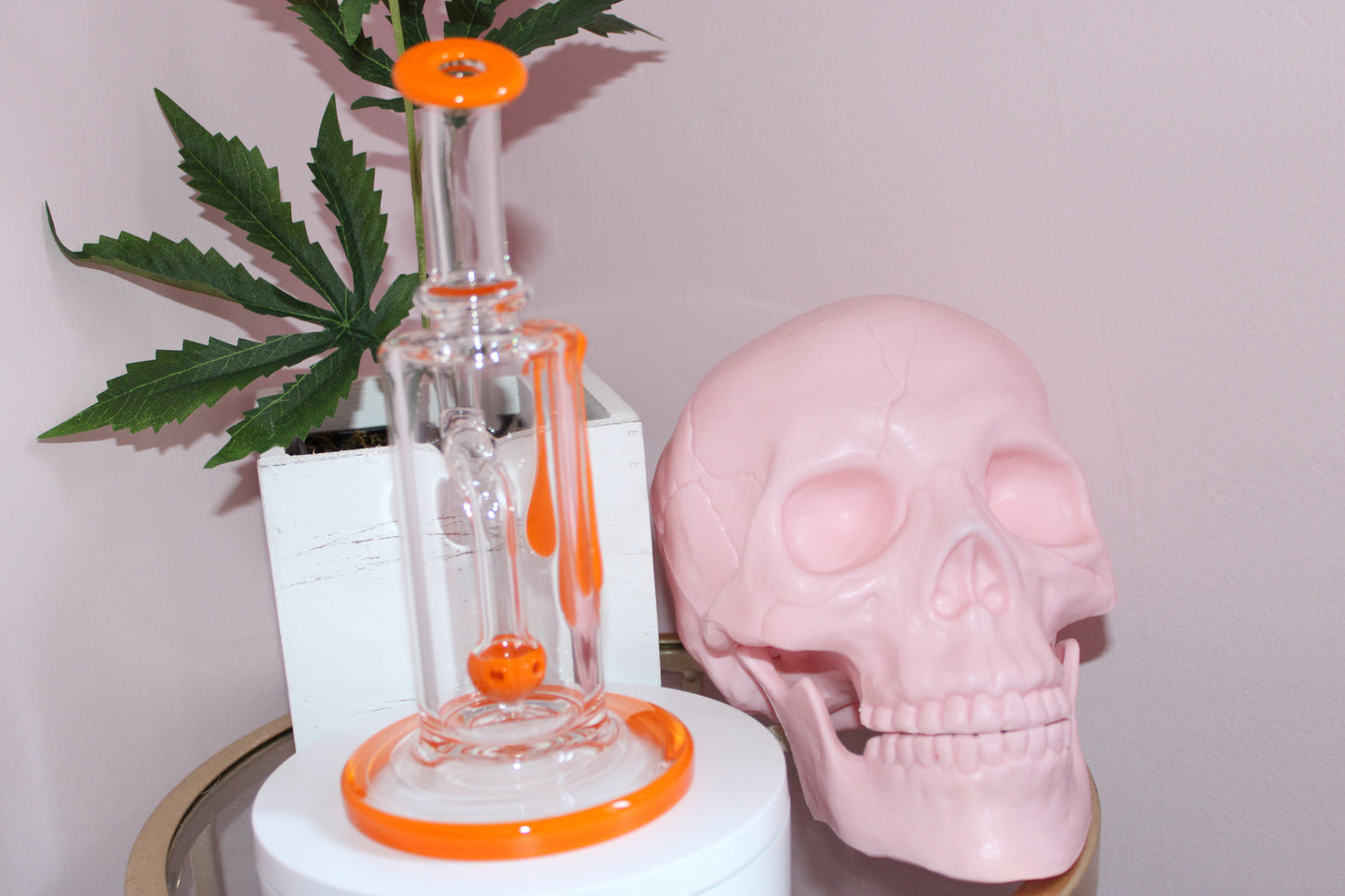 Uzzi Glass Drip Jammer Two Hole Perc - Orange