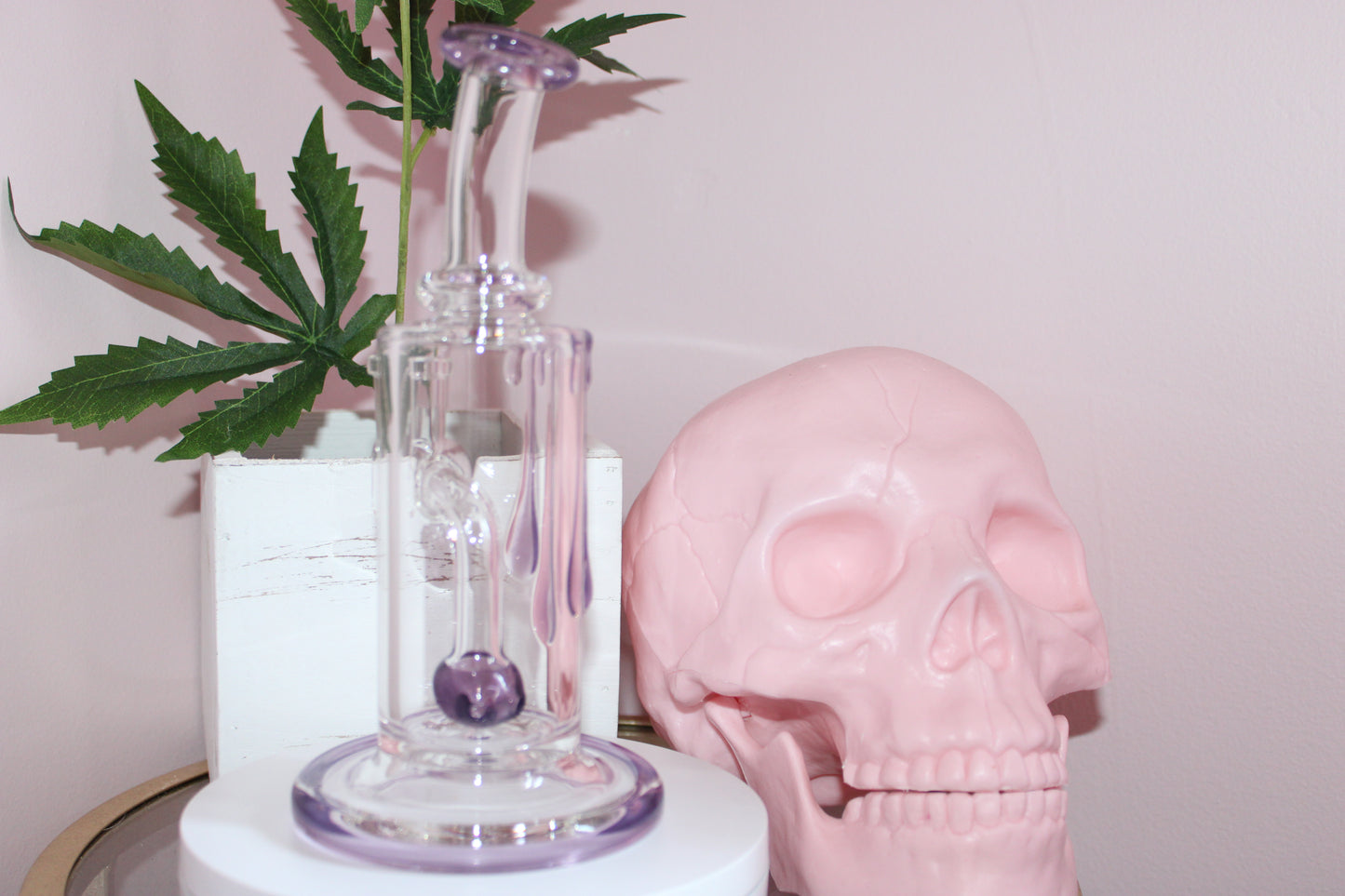 Uzzi Glass Drip Jammer Two Hole Perc - Lilac