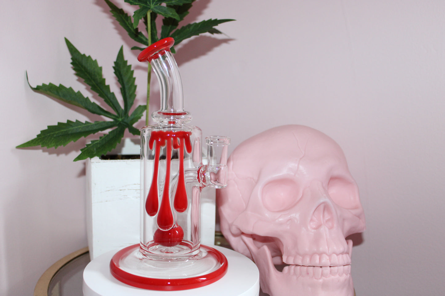 Uzzi Glass Drip Jammer Two Hole Perc - Red