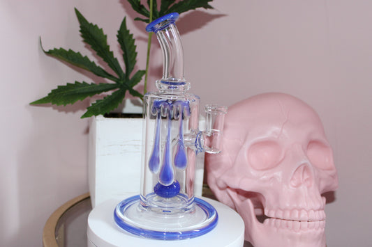 Uzzi Glass Drip Jammer Two Hole Perc - Blue