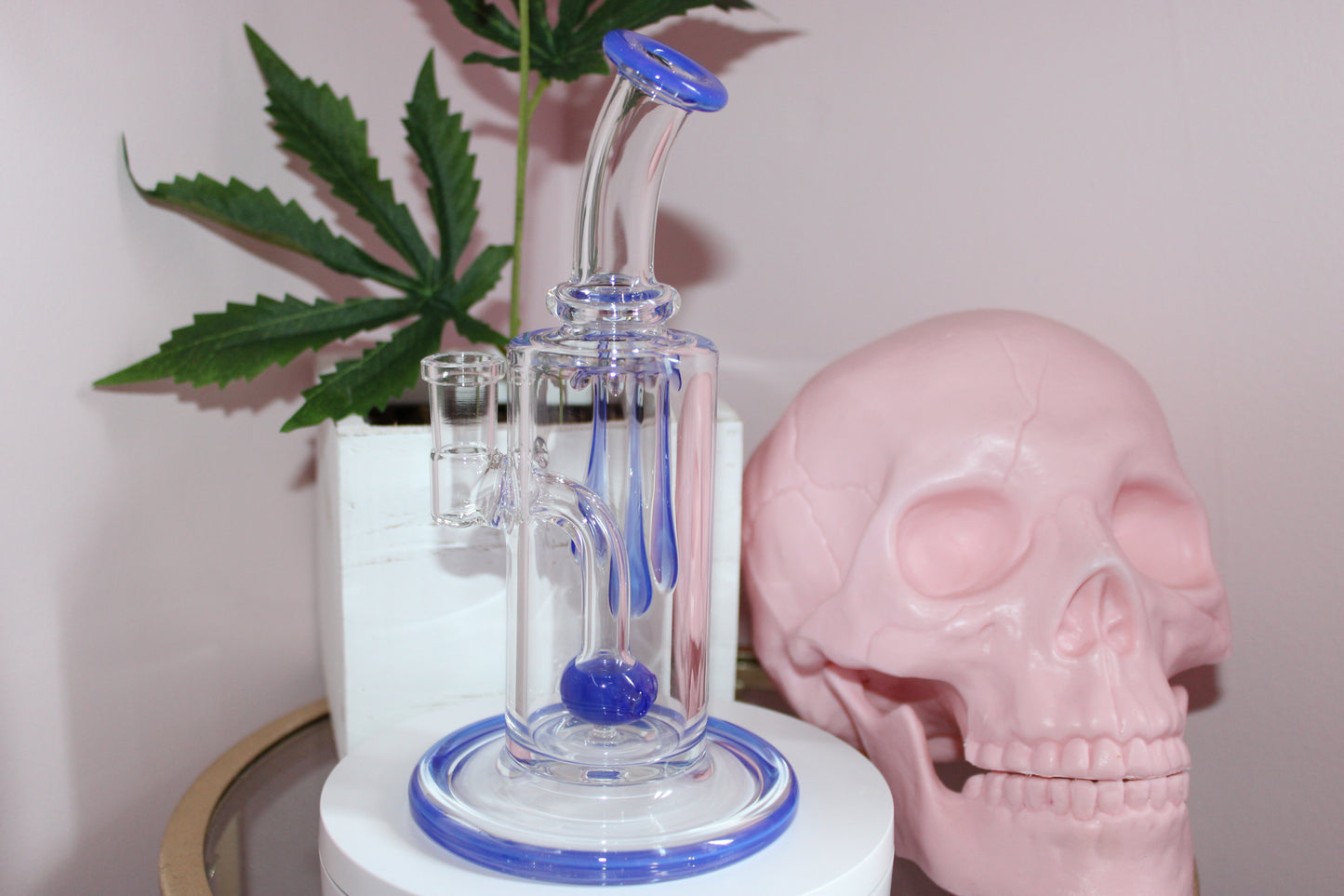 Uzzi Glass Drip Jammer Two Hole Perc - Blue