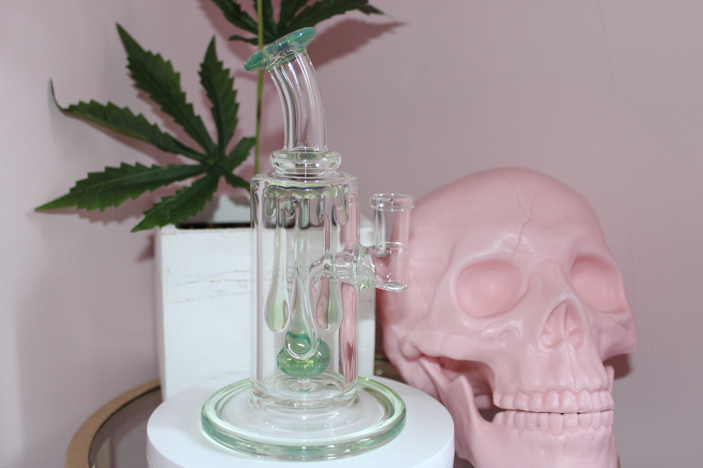 Uzzi Glass Drip Jammer Two Hole Perc - Green