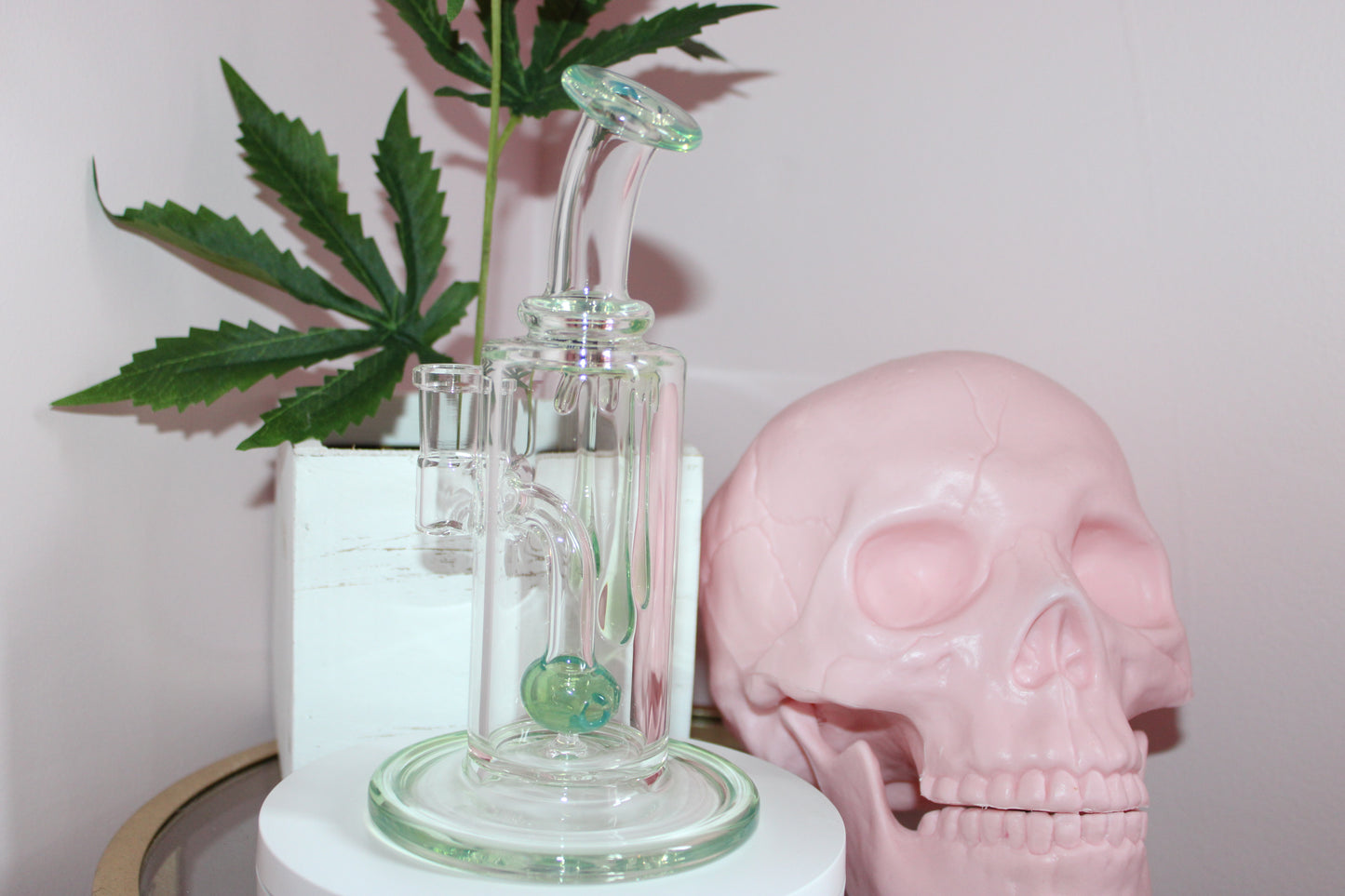 Uzzi Glass Drip Jammer Two Hole Perc - Green