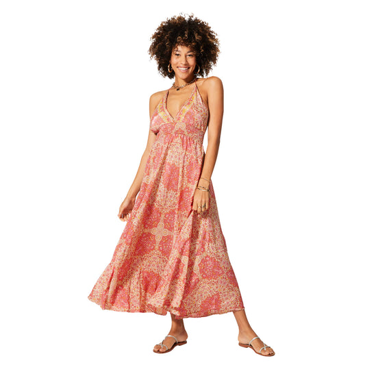 LONG SLEEVELESS SUMMER DRESS MCMAXI0639B: UNIQUE