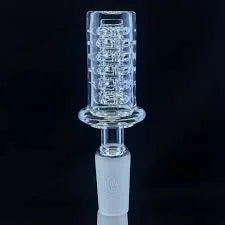 6 stack diamond knot 14mm banger clear quartz design for cap free airflow and smooth dabbing