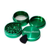 blazy 4 piece aluminum grinder green with deep chamber