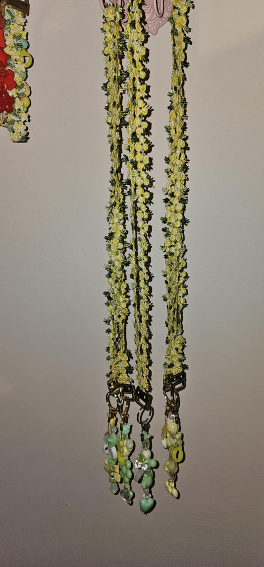 Floral Lanyard Yellow