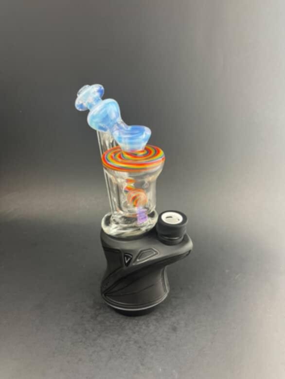 Padd Glass Bubbler - Rainbow Swirl