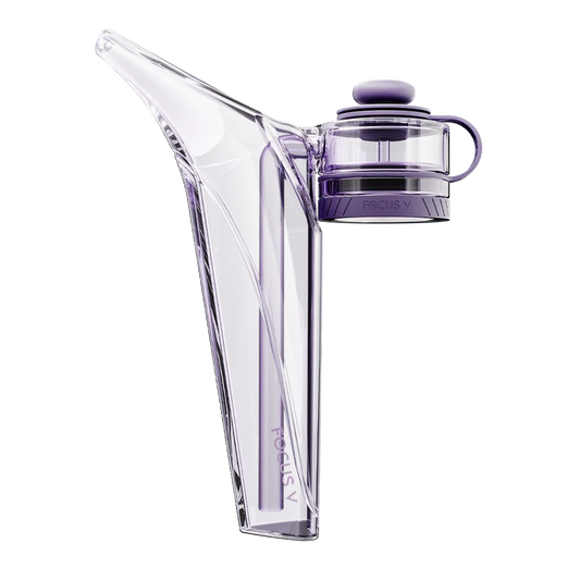 Focus V AERIS Bubbler in purple with SWIVEL 360 water filtration glass attachment